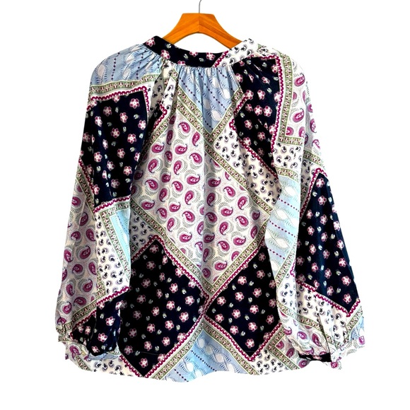 LOFT Multicolor Patchwork Blouse - Picture 5 of 11